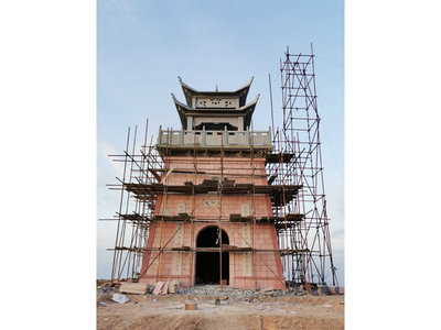 杭州蕭山區(qū)義橋景觀石亭，景觀臺工程